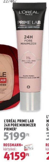 Rossmann L'ORÉAL PRIME LAB 24H PORE MINIMIZER PRIMER 1 db ajánlat