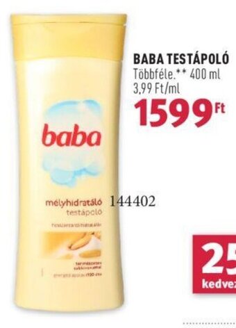 Rossmann BABA TESTÁPOLÓ 400 ml ajánlat