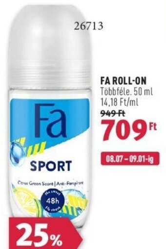 Rossmann FA ROLL-ON 50 ml ajánlat