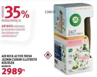Rossmann AIR WICK ACTIVE FRESH JÁZMIN CSOKOR ILLATOSÍTÓ KÉSZÜLÉK 1 db ajánlat