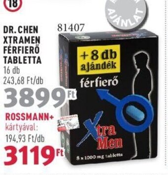 Rossmann DR.CHEN XTRAMEN FÉRFIERŐ TABLETTA 16 db ajánlat