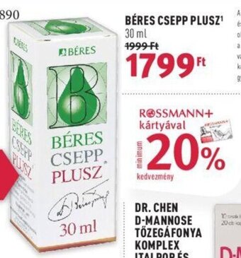 Rossmann BÉRES CSEPP PLUSZ 30 ml ajánlat