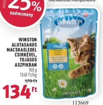 Rossmann WINSTON ALUTASAKOS MACSKAELEDEL CSIRKÉVEL stb. 100 g ajánlat