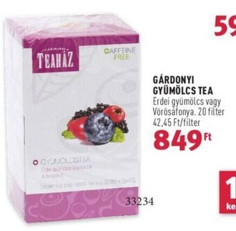 Rossmann GÁRDONYI GYÜMÖLCS TEA 20 filter ajánlat