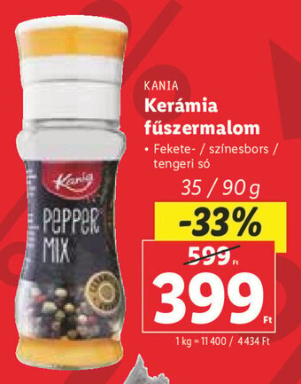 Lidl KANIA Kerámia fűszermalom 35 / 90 g ajánlat