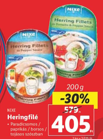Lidl NIXE Heringfilé 200 g ajánlat