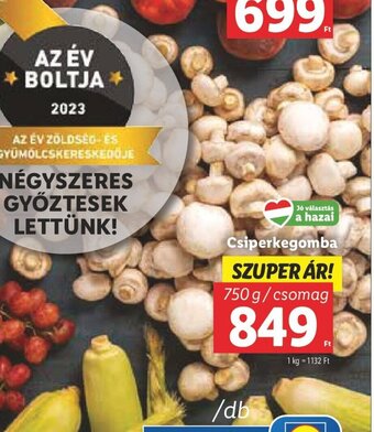 Lidl Csiperkegomba 750 g ajánlat