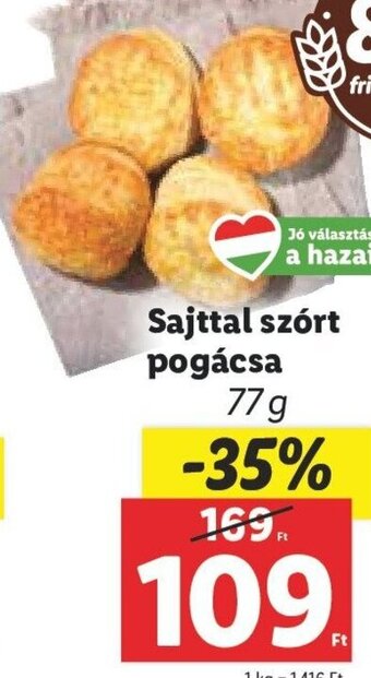 Lidl Sajttal szórt pogácsa 77 g ajánlat