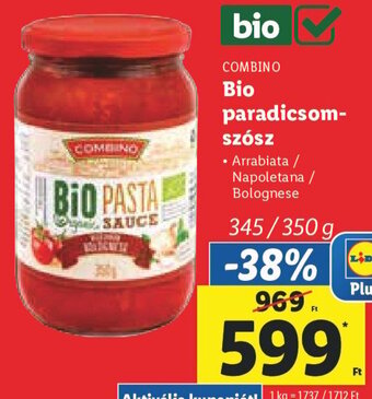 Lidl COMBINO Bio paradicsom- szósz 345 / 350 g ajánlat