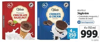 Lidl GELATELLI Jégkrém 4 x 110 ml ajánlat