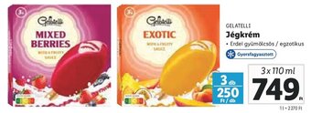 Lidl GELATELLI Jégkrém 3 x 110 ml ajánlat