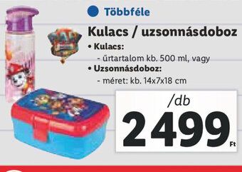 Lidl Kulacs / uzsonnásdoboz 1 db ajánlat