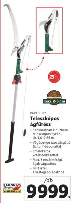 Lidl PARKSIDE Teleszkópos ágfűrész 1 db ajánlat