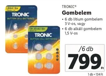 Lidl TRONIC Gombelem 6 db ajánlat