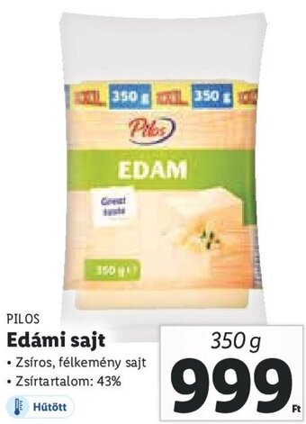 Lidl PILOS Edámi sajt 350 g ajánlat