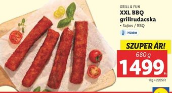 Lidl GRILL & FUN XXL BBQ grillrudacska 680 g ajánlat