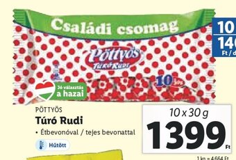 Lidl PÖTTYÖS Túró Rudi 10 x 30 g ajánlat