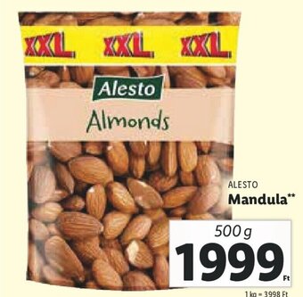 Lidl ALESTO Mandula 500 g ajánlat