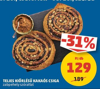 PENNY TELJES KIŐRLÉSŰ KAKAÓS CSIGA 1 db ajánlat