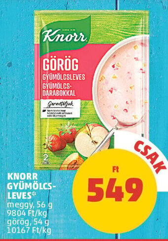 PENNY KNORR GYÜMÖLCS-LEVES 56 g ajánlat
