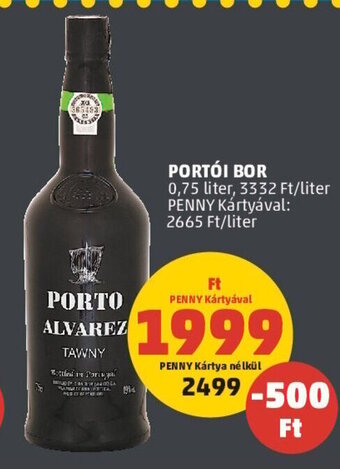 PENNY PORTÓI BOR 0,75 l ajánlat