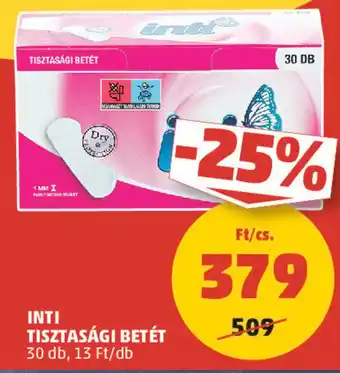 PENNY INTI TISZTASÁGI BETÉT 30 db ajánlat