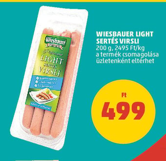 PENNY WIESBAUER LIGHT SERTÉS VIRSLI 200 g ajánlat