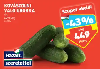ALDI KOVÁSZOLNI VALÓ UBORKA 1 kg ajánlat