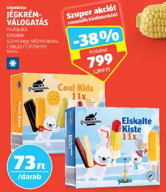 ALDI GRANDESSA JÉGKRÉM-VÁLOGATÁS 621 / 580 ml ajánlat