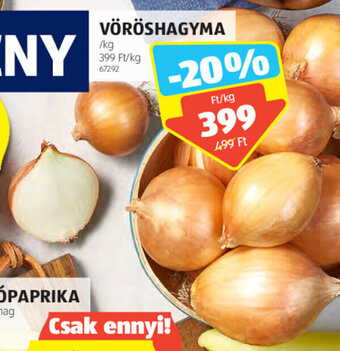 ALDI VÖRÖSHAGYMA 1 kg ajánlat