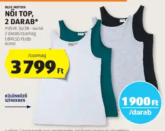 ALDI BLUE MOTION NŐI TOP 2 db ajánlat