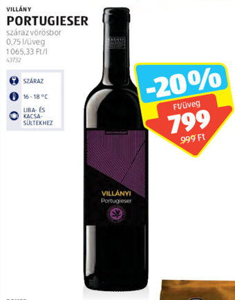 VILLÁNY PORTUGIESER 0,75 l