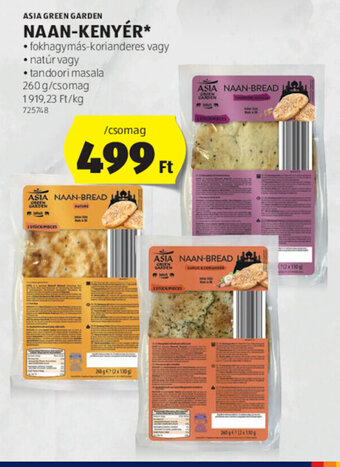 ALDI ASIA GREEN GARDEN NAAN-KENYÉR 260 g ajánlat