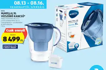 ALDI BRITA MARELLA XL VÍZSZŰRŐ KANCSÓ 1 készlet ajánlat