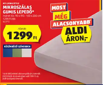ALDI MY LIVING STYLE MIKROSZÁLAS GUMIS LEPEDŐ 1 db ajánlat