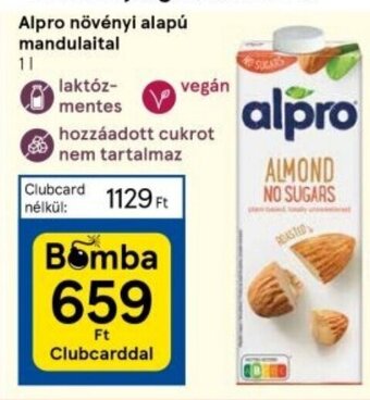 Tesco Alpro növényi alapú mandulaital 1 l ajánlat