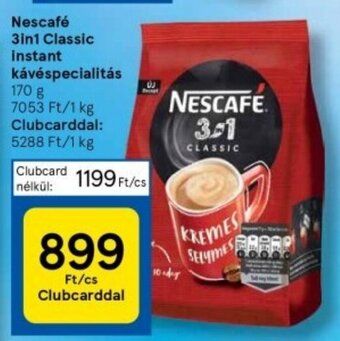 Tesco Nescafé 3in1 Classic instant kávéspecialitás 170 g ajánlat