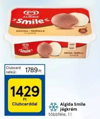 Tesco Algida Smile jégkrém 1 l ajánlat