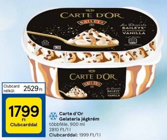 Tesco Carte d'Or Gelateria jégkrém 900 ml ajánlat
