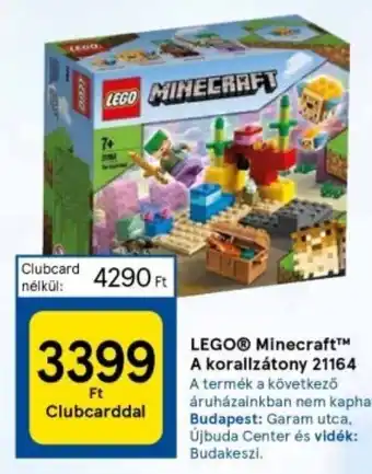 Tesco LEGO Minecraft A korallzátony 21164 1 db ajánlat