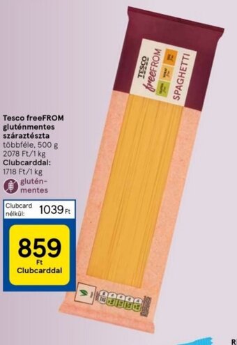 Tesco Tesco freeFROM gluténmentes száraztészta 500 g ajánlat