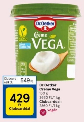 Tesco Dr.Oetker Creme Vega 150 g ajánlat