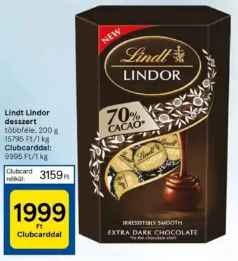 Tesco Lindt Lindor desszert 200 g ajánlat