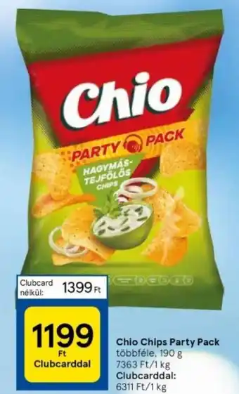 Tesco Chio Chips Party Pack 190 g ajánlat