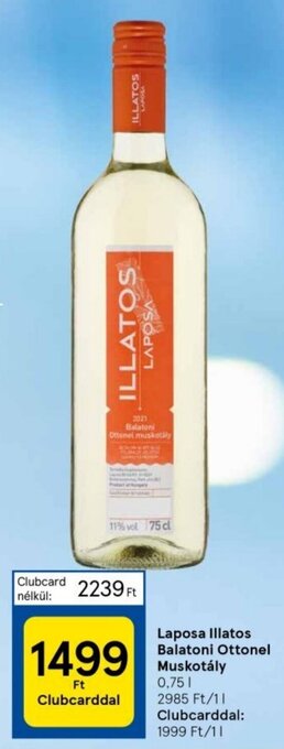 Tesco Laposa Illatos Balatoni Ottonel Muskotály 0,75 l ajánlat