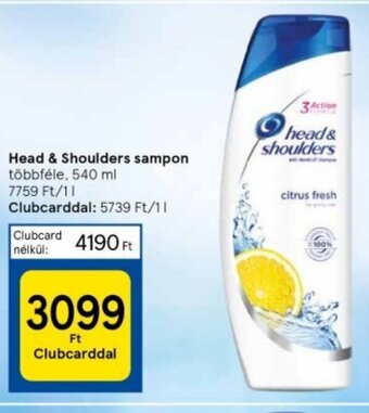 Tesco Head & Shoulders sampon 540 ml ajánlat