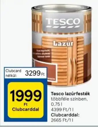 Tesco Tesco lazúrfesték 0,75 l ajánlat