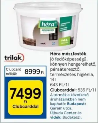 Tesco Héra mészfesték 14 l ajánlat