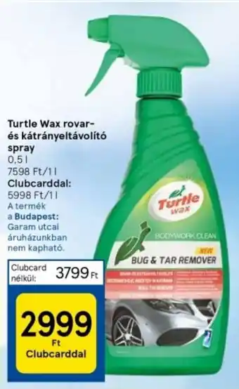 Tesco Turtle Wax rovar-és kátrányeltávolító spray 0,5 l ajánlat