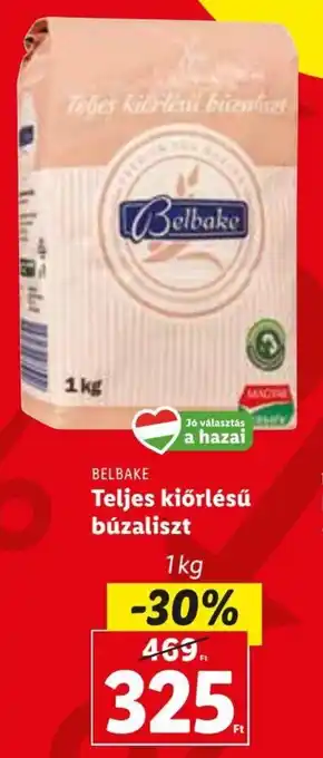Lidl BELBAKE Teljes kiőrlésű búzaliszt 1 kg ajánlat